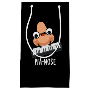 Pianose Funny Piano Nose Pun Dark BG Kleine Geschenktüte