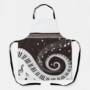 Pianotastendekoration schürze