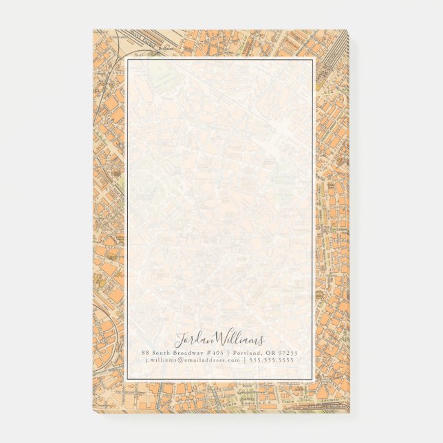 Pianta Di Mailand - Karte von Mailand, Italien Post-it Klebezettel (Vorderseite)