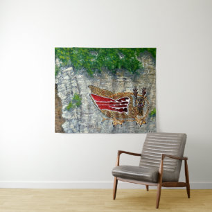 Piasa-Vogel Illinois Indianlegende Wandteppich