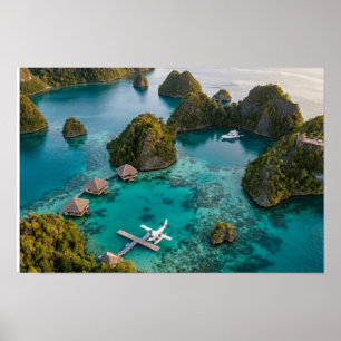 Piaynemo Raja Ampat Inseln Paradies Blick Kunst Poster