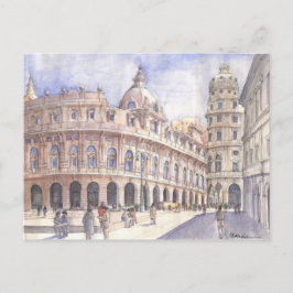 Piazza a genova postkarte