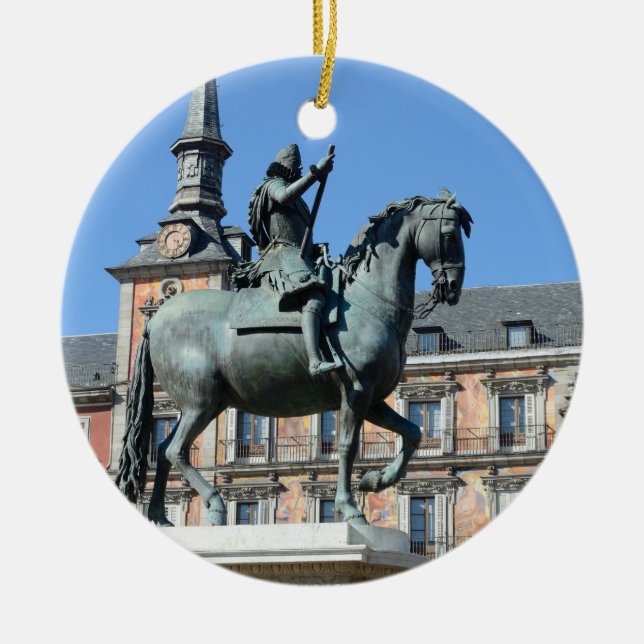 Piazza-Bürgermeister, Madrid-Verzierung Keramik Ornament (Vorne)