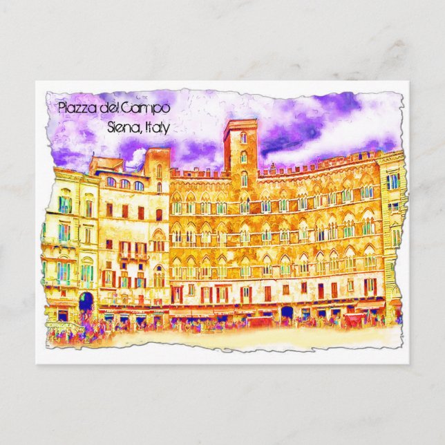 Piazza del Campo Postkarte (Vorderseite)