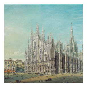 Piazza del Duomo, Mailand by Carlo Bossoli Poster