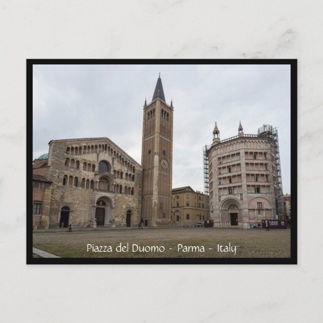 Piazza del Duomo, Parma, Italien Postkarte (Vorderseite)