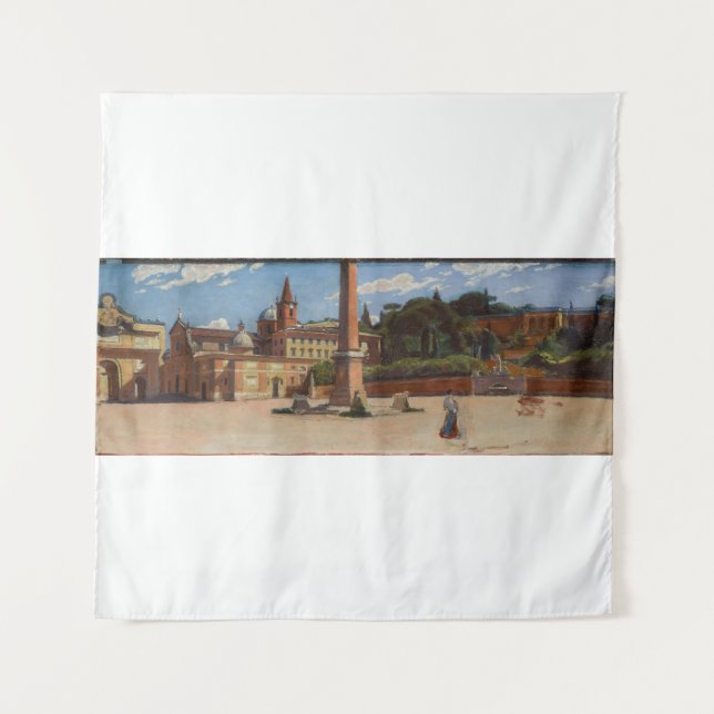 Piazza del Popolo in Rom (1900) Aleksander Gierym Wandteppich (Vorderseite)