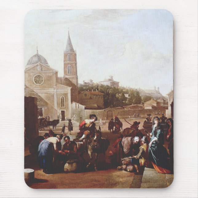 Piazza del Popolo in Rom von Johannes Lingelba Mousepad (Vorne)