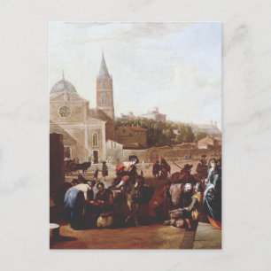 Piazza del Popolo in Rom von Johannes Lingelba Postkarte