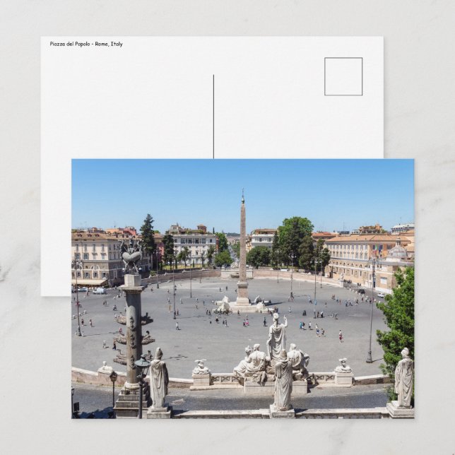 Piazza del Popolo - Rom, Italien Postkarte (Vorne/Hinten)