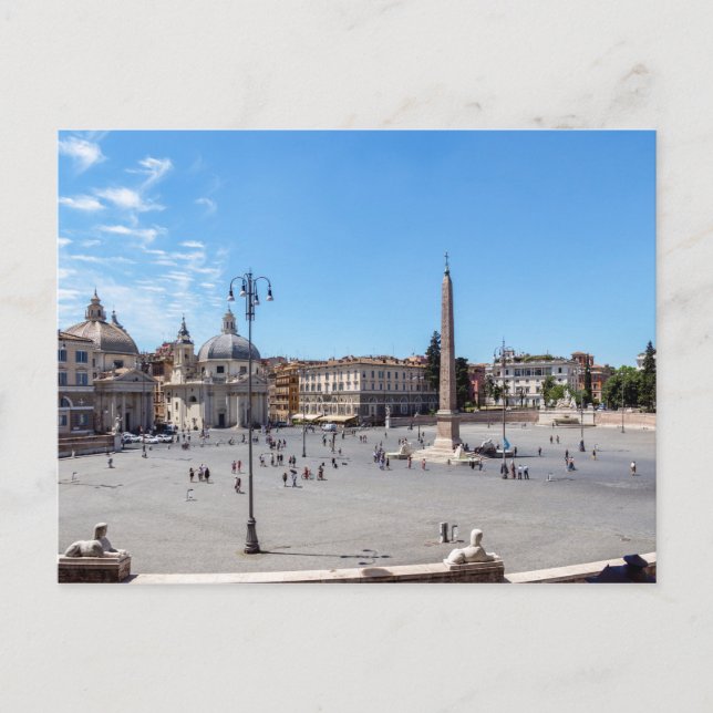 Piazza del Popolo - Rom, Italien Postkarte (Vorderseite)