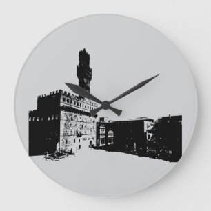 Piazza della Signoria in Florenz, Mittelitalien Große Wanduhr