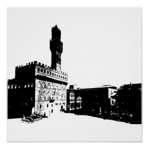 Piazza della Signoria in Florenz, Mittelitalien Poster