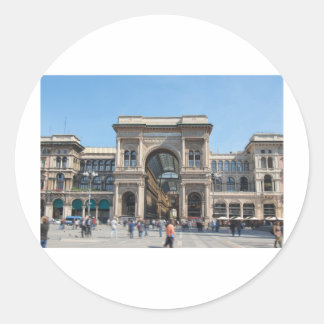 Piazza Duomo Platz in Mailand, Italien Runder Aufkleber