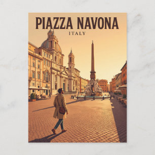 Piazza Navona Italien Postkarte