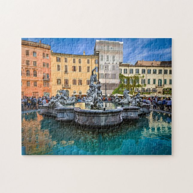 Piazza Navona Rom Italien. Jigsaw Puzzle (Horizontal)