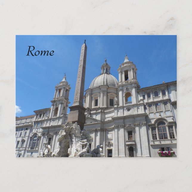 Piazza Navona- Rom, Italien Postkarte (Vorderseite)