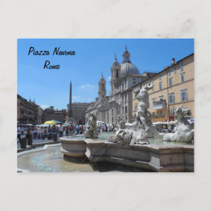 Piazza Navona- Rom, Italien Postkarte