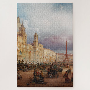 Piazza Navona Rom Markt 1850er Jahre Kunst Puzzle