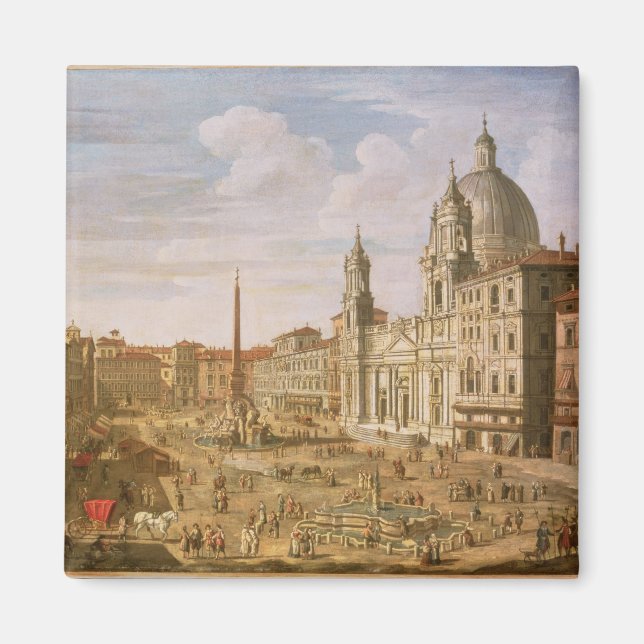 Piazza Navona, Rom, Richtung Süden Richtung Palazz Magnet (Vorne)