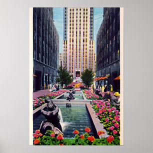 Piazza New York City, New York am Felsen 1940 Poster