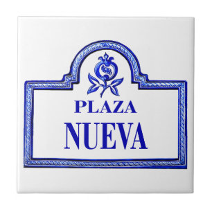 Piazza Nueva, Granada-Straßenschild Fliese