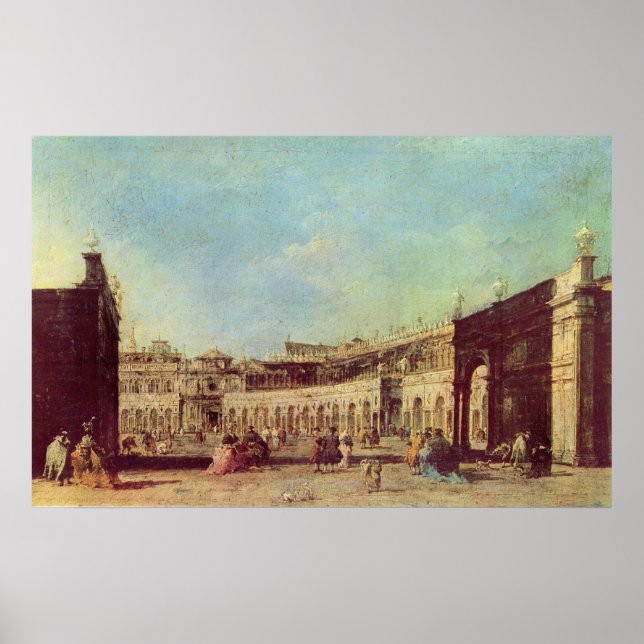 Piazza San Marco a Venezia – Francesco Guardi Poster (Vorne)
