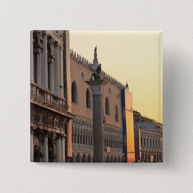 Piazza San Marco, Markusplatz, Venedig Button (Vorderseite)