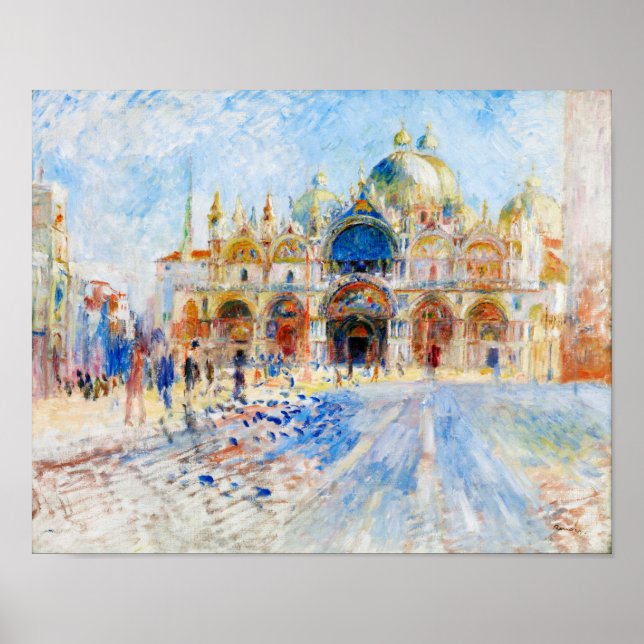 Piazza San Marco, Renoir Poster (Vorne)