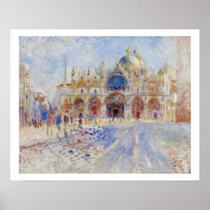 Piazza San Marco, Venedig, 1881 (Öl auf Leinwand) Poster