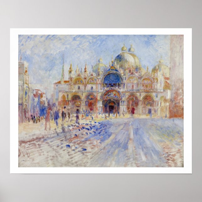 Piazza San Marco, Venedig, 1881 (Öl auf Leinwand) Poster (Vorne)
