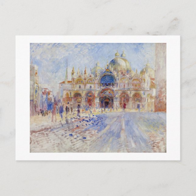 Piazza San Marco, Venedig, 1881 (Öl auf Leinwand) Postkarte (Vorderseite)