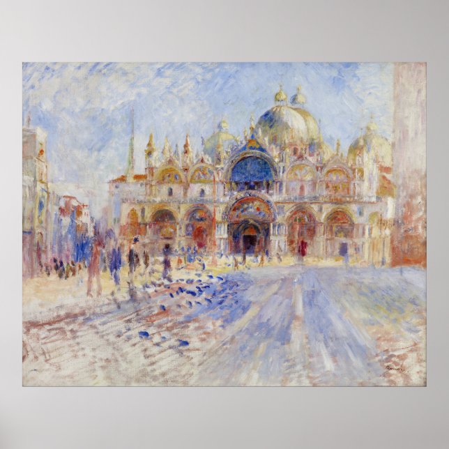 Piazza San Marco Venedig durch Renoir, groß Poster (Vorne)