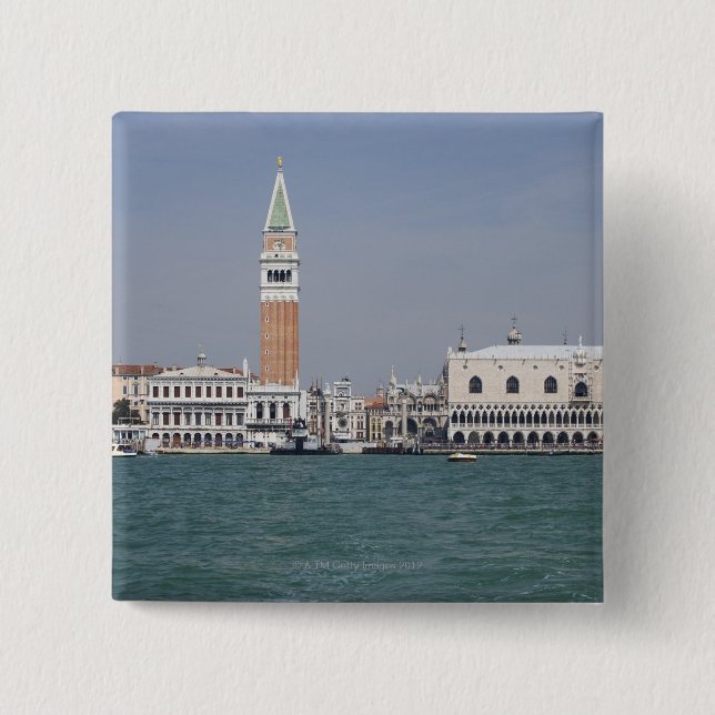 Piazza San Marco Venedig Italien Button (Vorderseite)