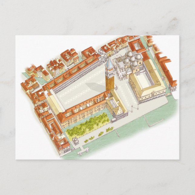 Piazza San Marco Venedig Italien Postkarte (Vorderseite)