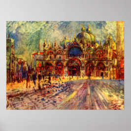 Piazza San Marco, Venedig von Pierre Renoir Poster