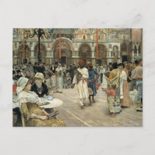 Piazza von San Marco, Venedig, 1883 von Willia Postkarte