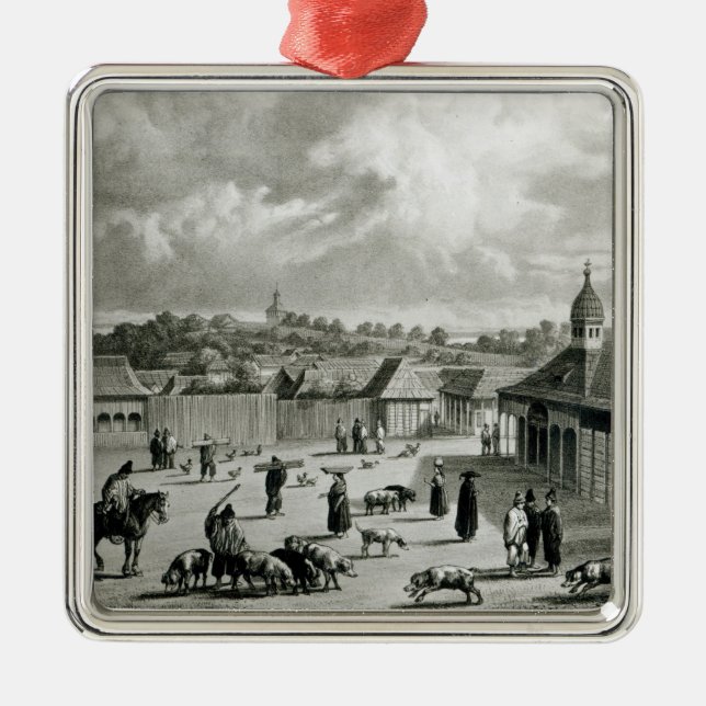 Piazzade San Carlos de Chiloe, 1835] Silbernes Ornament (Vorne)