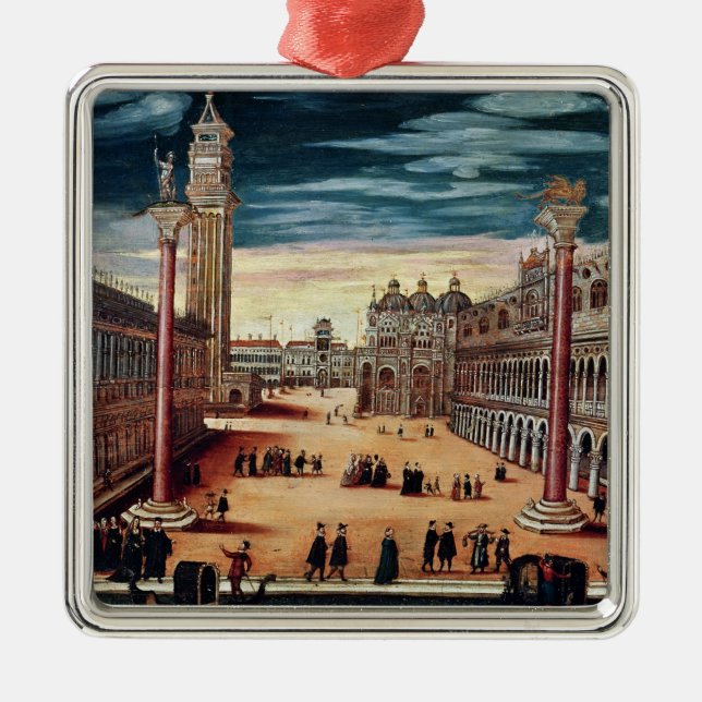 Piazzetta di San Marco, Venedig Ornament Aus Metall (Vorne)