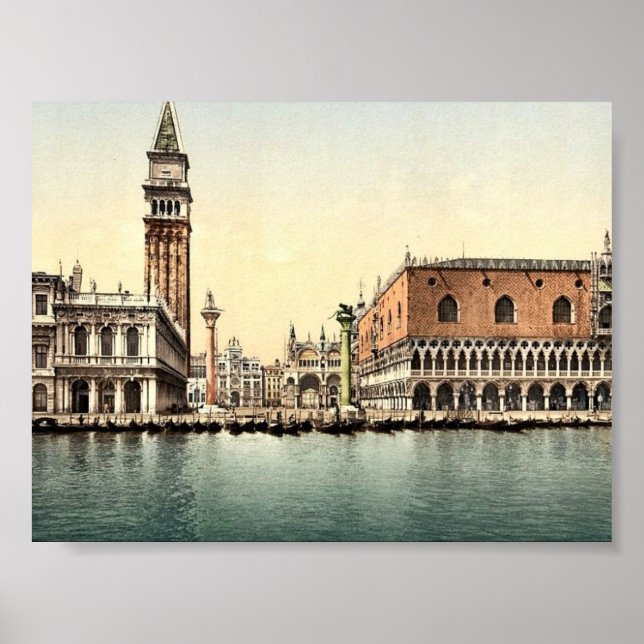 Piazzetta, Venedig, Italienischer Klassiker Fotoch Poster (Vorne)