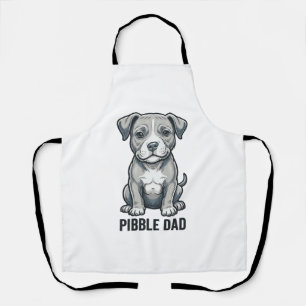 Pibble Dad Vintage Engraving Hund-Shirt-Design_1 Schürze