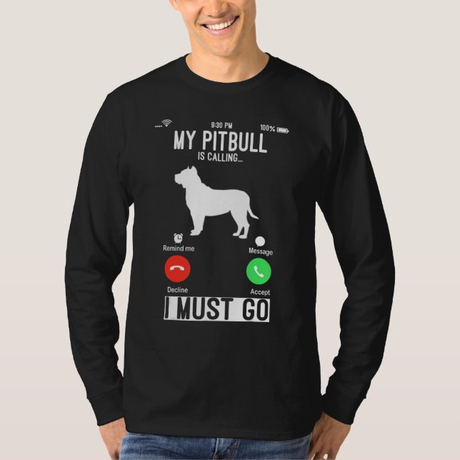 Pibull T-Shirt Men Pitbull Dog Pitbull (Vorderseite)