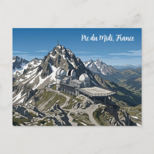 Pic du Midi Frankreich Reise-Postkarte Postkarte