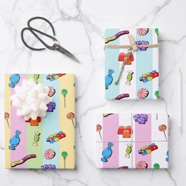 Pic 'n' mix Süßigkeiten Wrapping Paper Set Geschenkpapier Set (Von Creator hochgeladen)