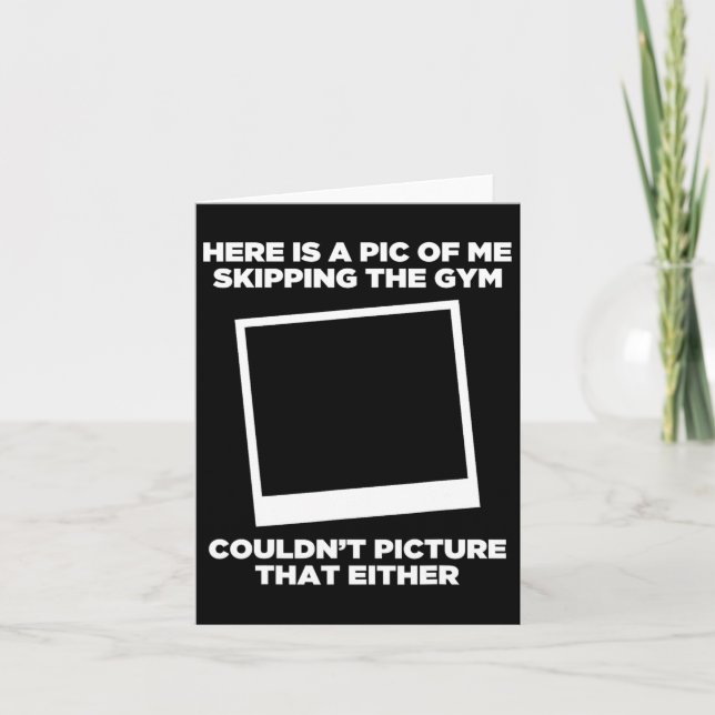 Pic von mir überspringen Gym Workout Funny Bodybui Karte (Vorderseite)