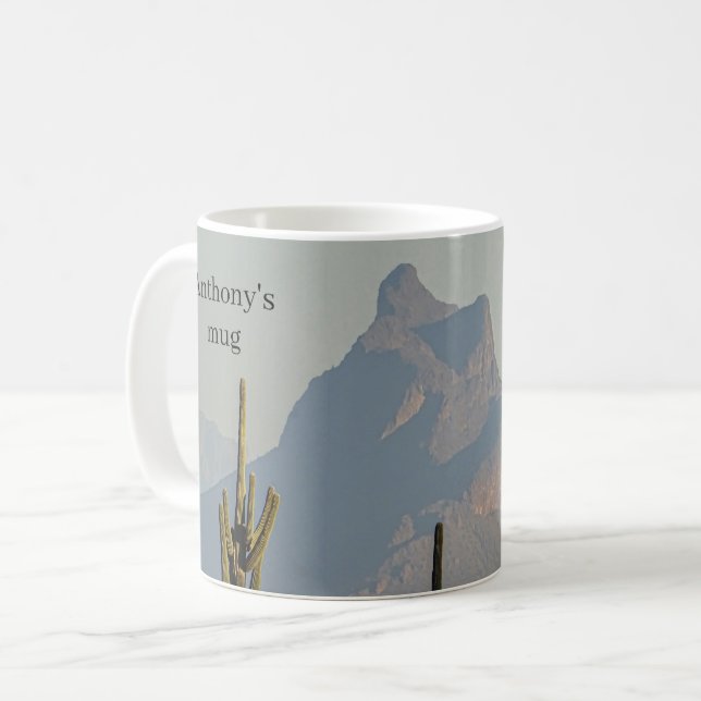 Picacho Peak Arizona Südwestwüste Kaffeetasse (Vorderseite Links)