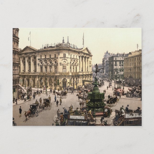 Picadilly Circus, London, c.1895 Postkarte (Vorderseite)