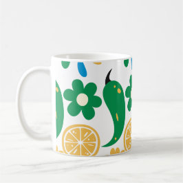 Picante Fiesta Chili Farbenfrohe Muster Kaffeetasse