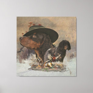 Picardie Spaniel , Jagdsaison Leinwanddruck