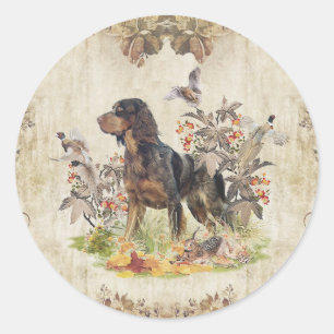Picardie Spaniel, Vogeljagd Runder Aufkleber